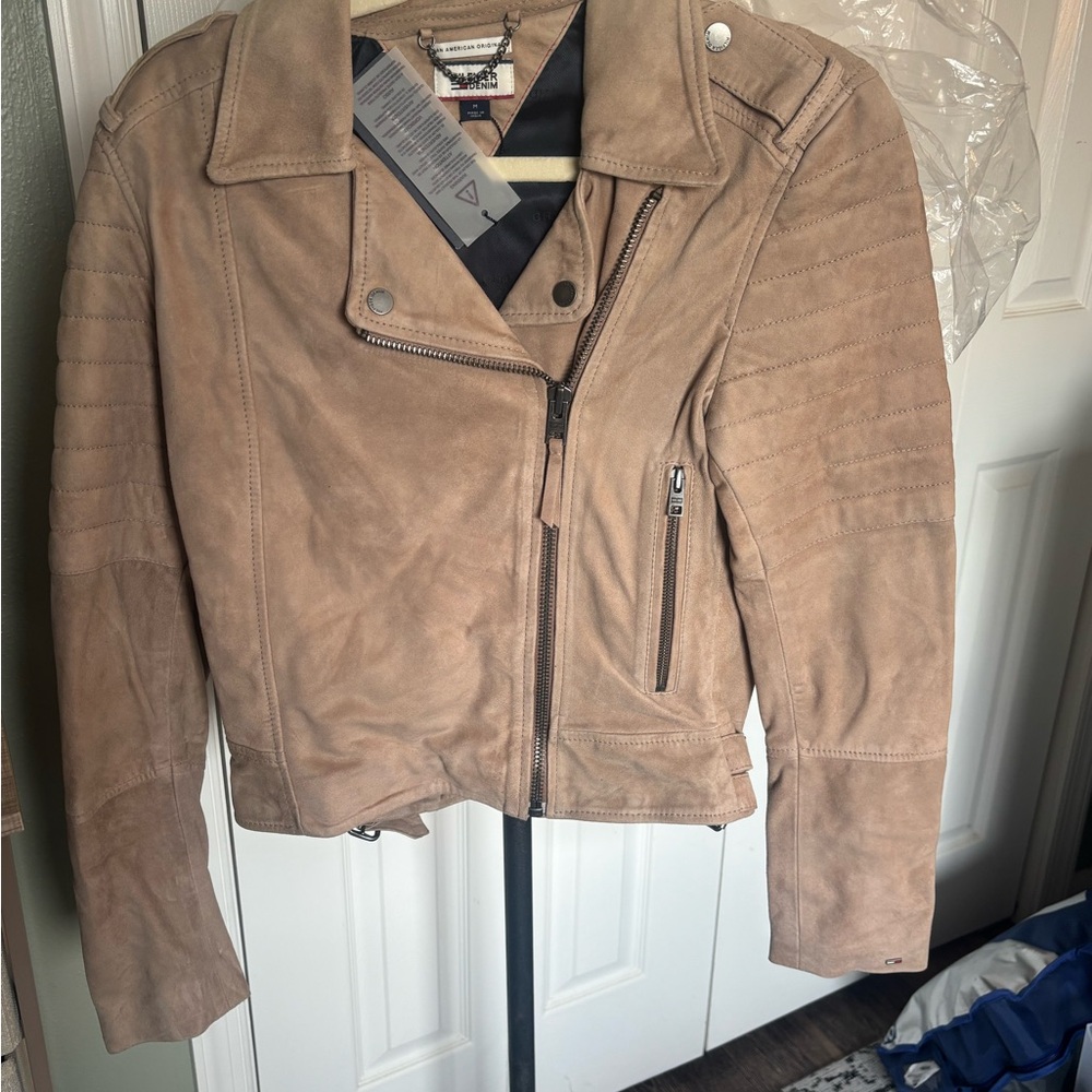 G-Star Women's Light Brown Leather Jacket